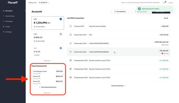 New expected payment-1